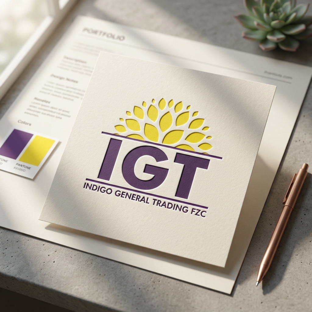 Indigo General Trading (IGT) logo design